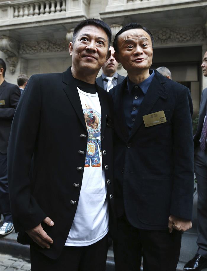  Actorul Jet Li È™i magnatul Jack Ma se alÄƒturÄƒ pentru a lua taichi la Jocurile Olimpice